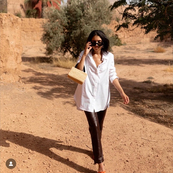 Stunning maroon leather pants - Picture 1 of 3